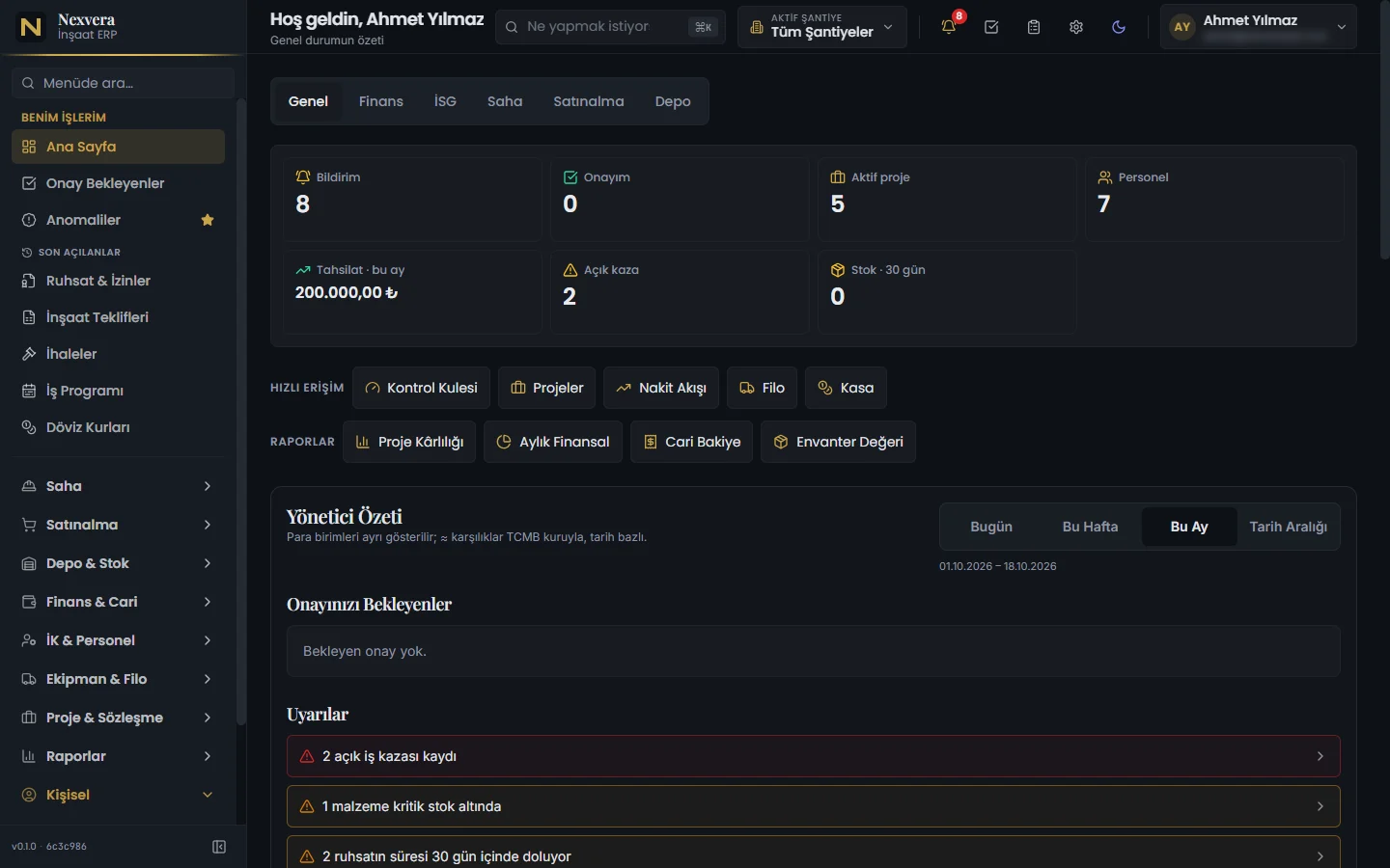 Nexvera Construction – Site Management Software