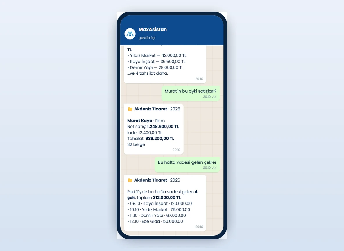 MaxAsistan – WhatsApp ERP Assistant